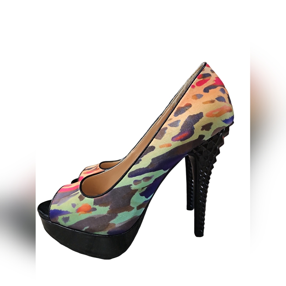 Nine & Co No Drama Multicolored Platform Heels - Size 8